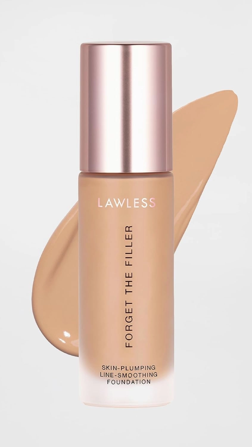 Women's Forget the Filler Skin-Plumping Line-Smoothing Foundation, 12M, medium with cool-neutral undertones, 1.0 Ounce