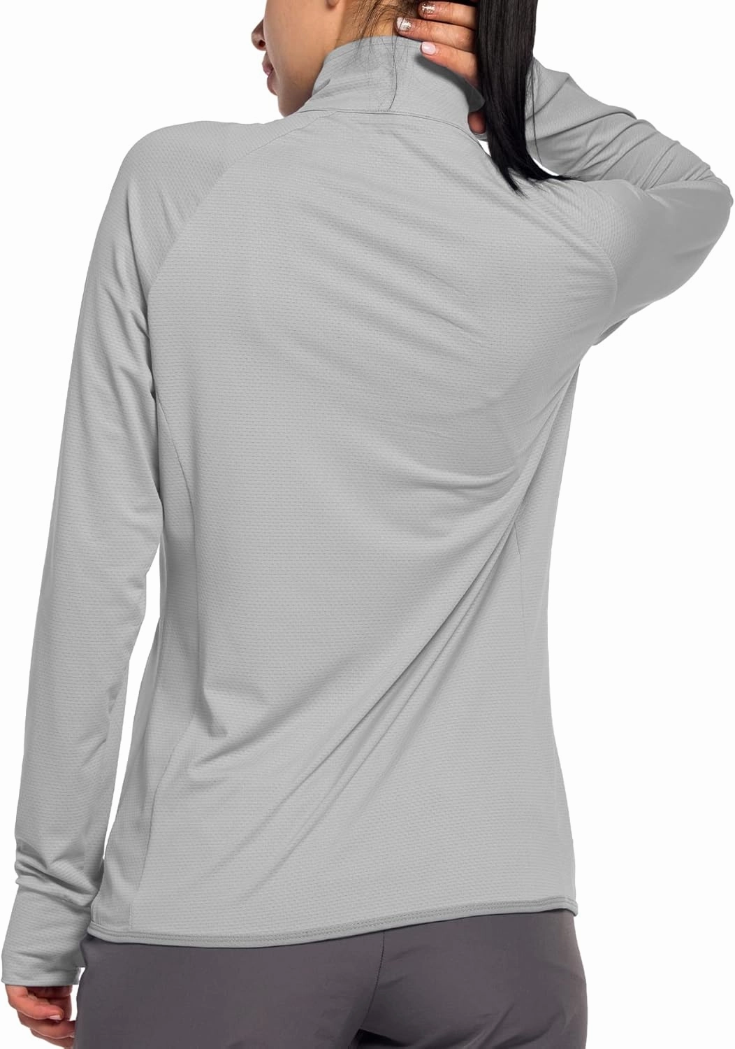 Women's UPF 50  Sun UV Protection Shirt Long Sleeve Lightweight SPF/UV Running Hiking Athletic Jacket with Zip Pockets
