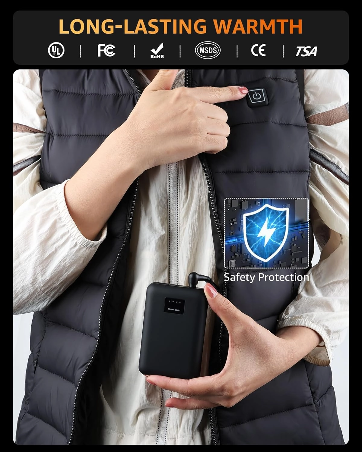 Womens Heated Vest With Battery Pack Included, Lightweight Warming Heated Jacket For Womens, Slim Fit Heating Vest