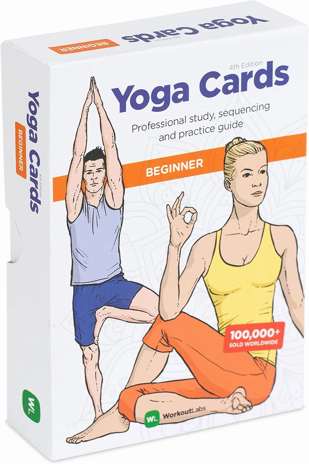WorkoutLabs Yoga Cards – Beginner: Visual Study, Class Sequencing & Practice Guide with Essential Poses, Breathing Exercises & Meditation · Plastic Flash Cards Deck with Sanskrit