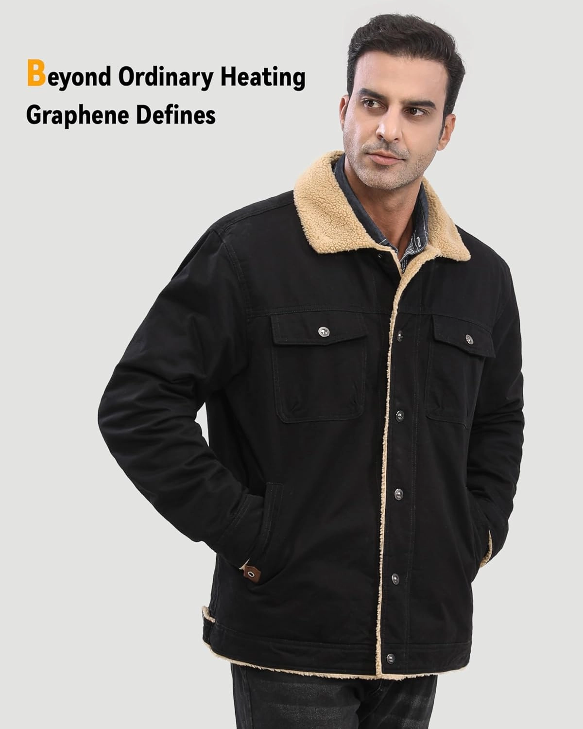 Wulcea Graphene Heated Jacket for Men 12V Fast Charge 18400mAh Large Capacity