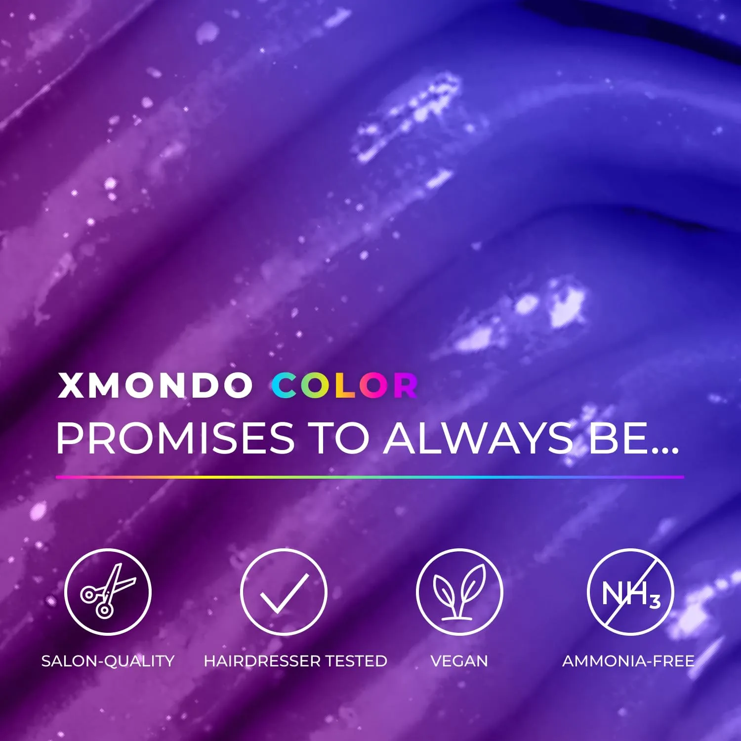 XMONDO Color Blue   Purple Shade Shift Color Depositing Mask & Semi-Permanent Hair Dye | Infused with Bond Boosters & Hyaluronic Acid to Nourish, Revitalize & Repair, Vegan Formula, 8 Fl Oz 1-Pack