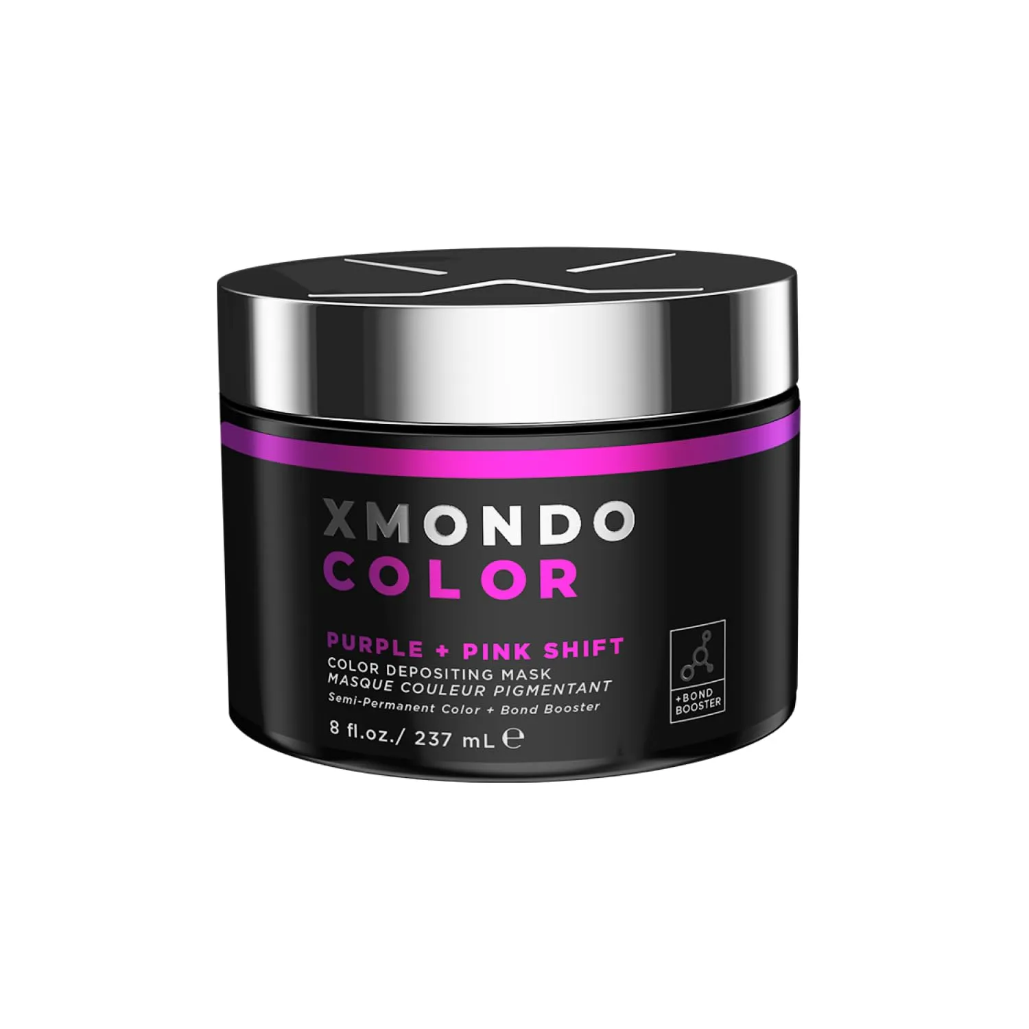 XMONDO Color Purple   Pink Shade Shift Color Depositing Mask & Semi-Permanent Hair Dye | Infused with Bond Boosters & Hyaluronic Acid to Nourish, Revitalize & Repair, Vegan Formula, 8 Fl Oz 1-Pack