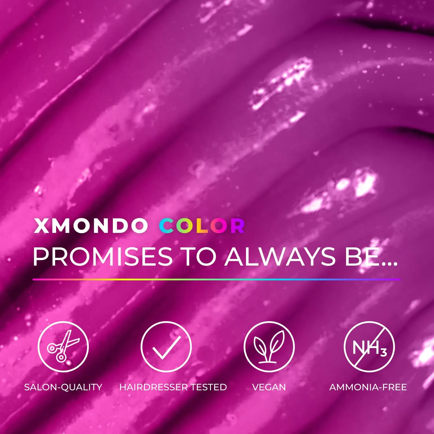 XMONDO Color Purple   Pink Shade Shift Color Depositing Mask & Semi-Permanent Hair Dye | Infused with Bond Boosters & Hyaluronic Acid to Nourish, Revitalize & Repair, Vegan Formula, 8 Fl Oz 1-Pack