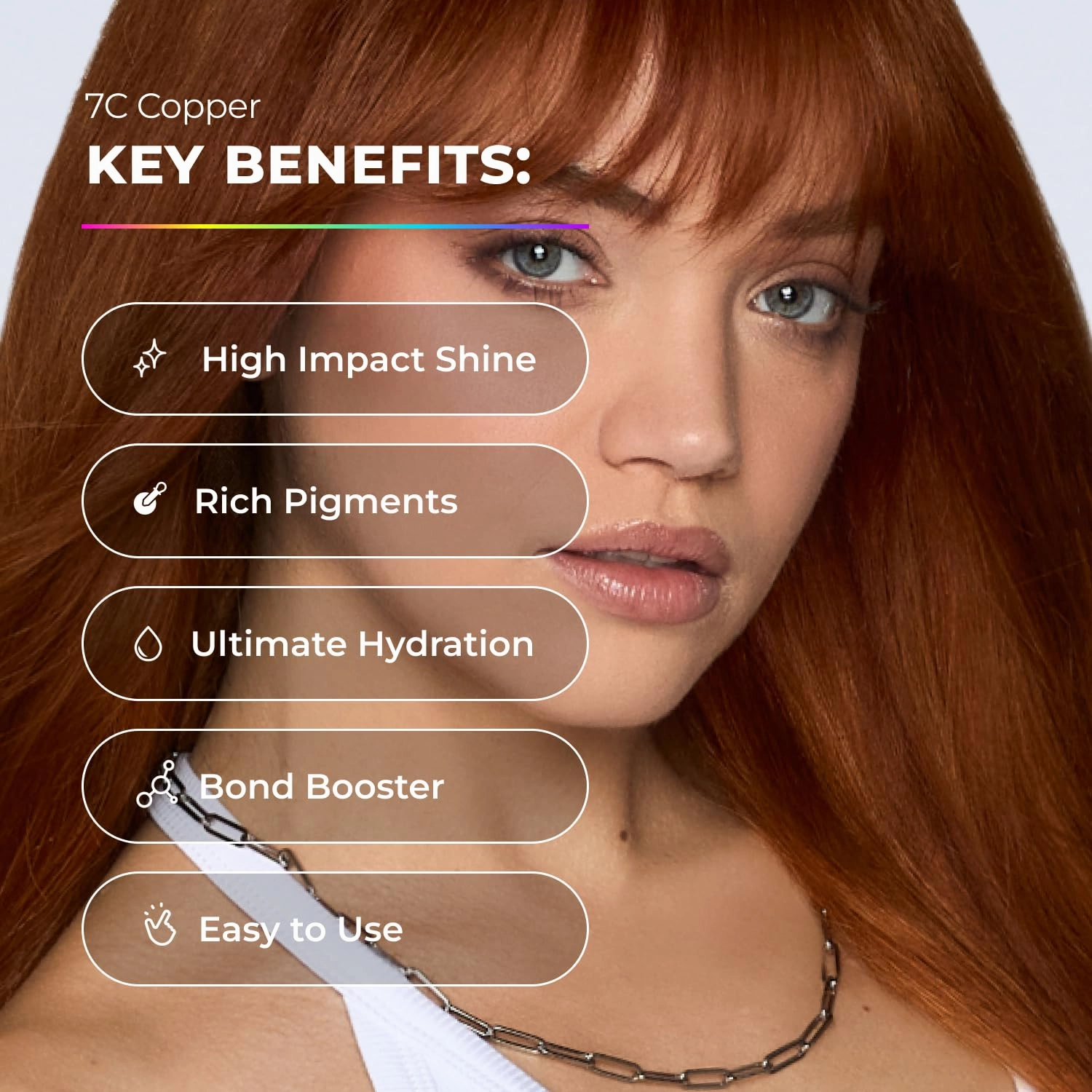XMONDO Color Copper Color Depositing Mask & Semi-Permanent Hair Dye Super Gloss Infused with Bond Boosters for Nourishment, Revitalize & Repair, Vegan Formula, 8 Fl Oz