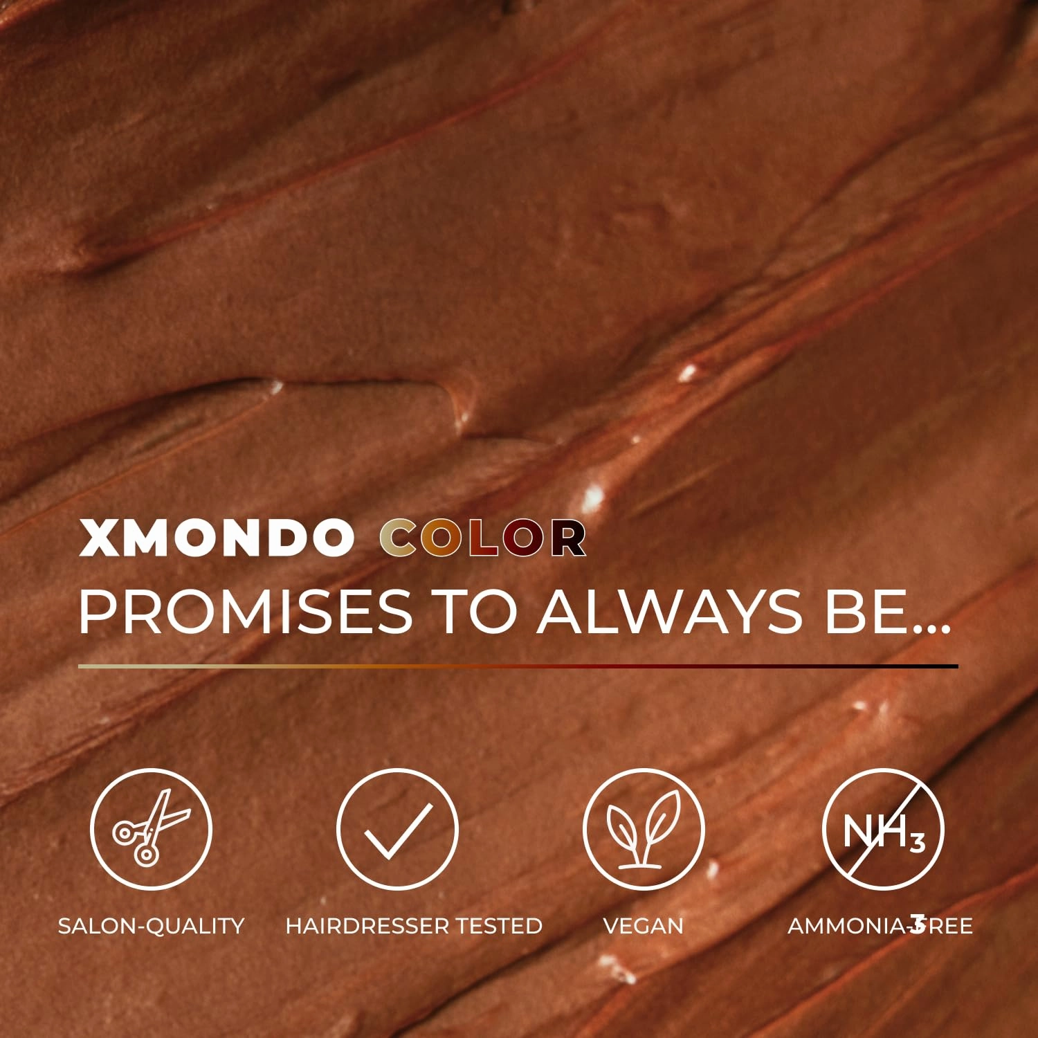 XMONDO Color Copper Color Depositing Mask & Semi-Permanent Hair Dye Super Gloss Infused with Bond Boosters for Nourishment, Revitalize & Repair, Vegan Formula, 8 Fl Oz