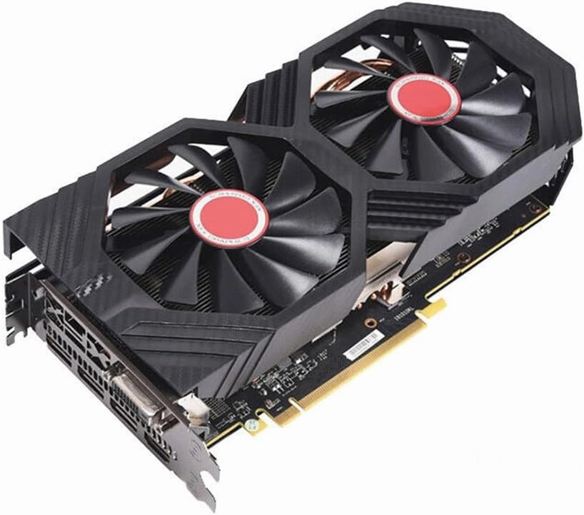 XUANMO AMD Radeon RX590 2304sp 8GB gpu 256-Bit GDDR5 HDCP Ready CrossFireX Computer Graphics Video Card PCIe 3.0 ×16 1340MHz Base Clock Video Gaming AMD Graphics Card
