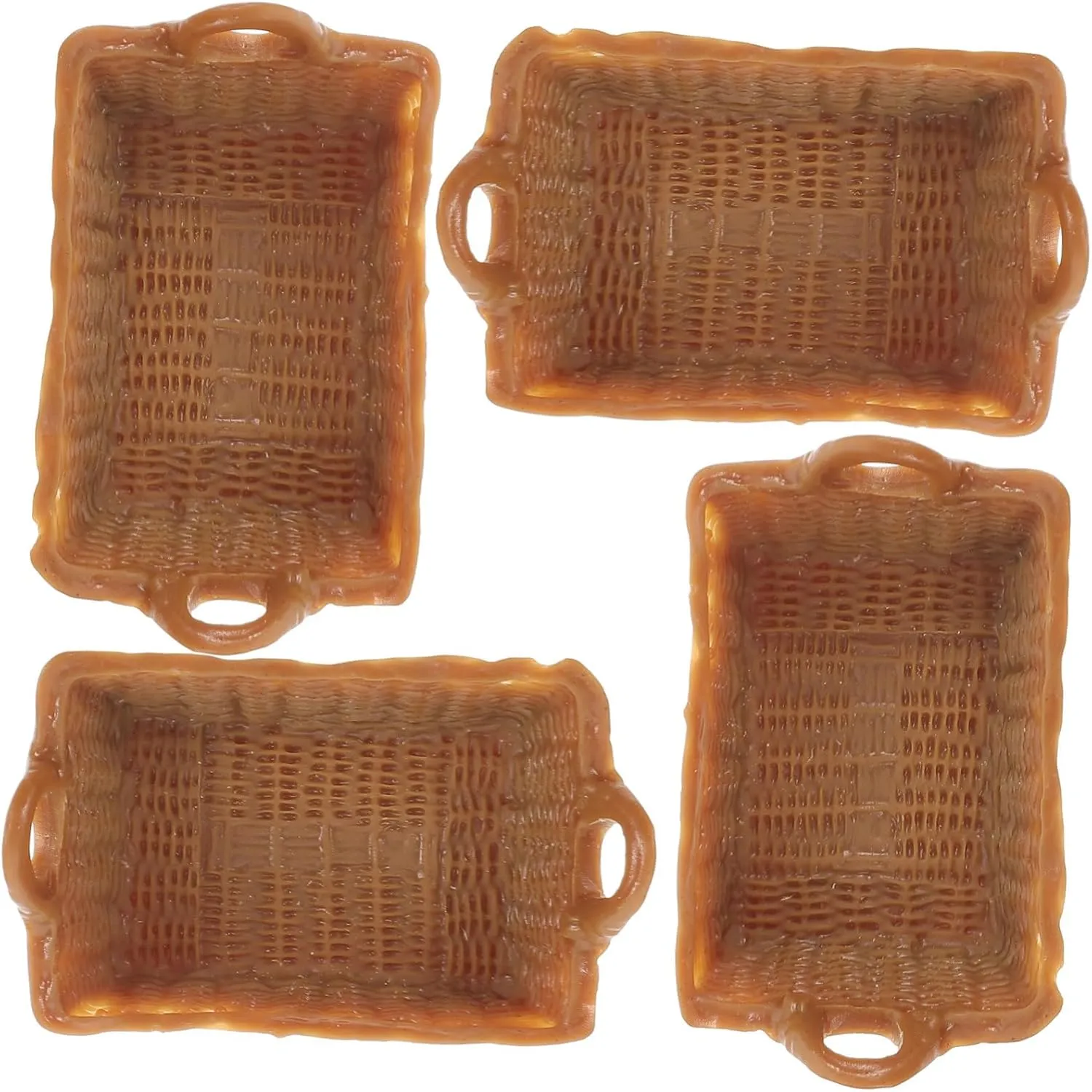 Yardwe 5sets Basket Dollhouse Miniature 1/12 Scale Resin Baskets Mini House Decor Home Ornament 4pcs*5