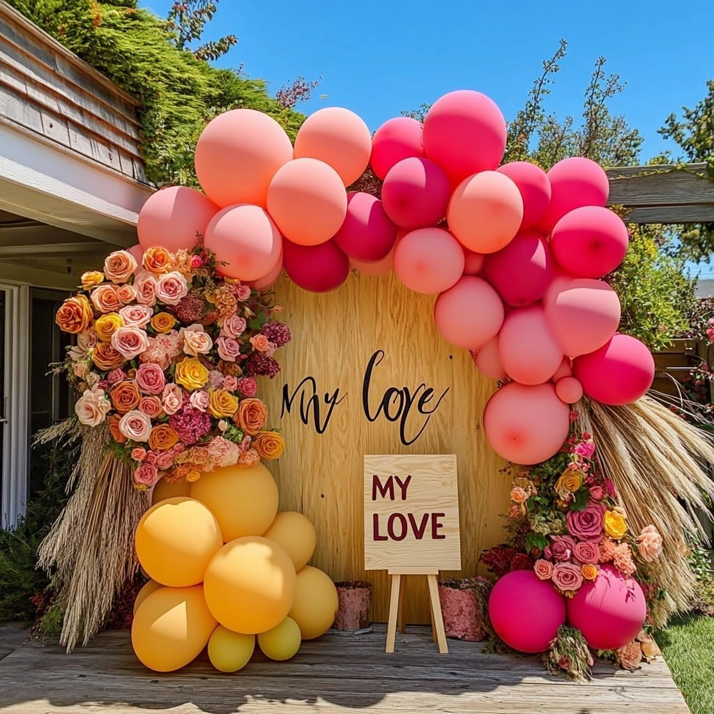 Yellow Pink Balloon Garland - Double Stuffed Baby Pink Peach Balloons Different Sizes Pastel Coral Balloon Arch Kit For Birthday Spring Baby Shower Wedding Flower Fairy Party Decorations