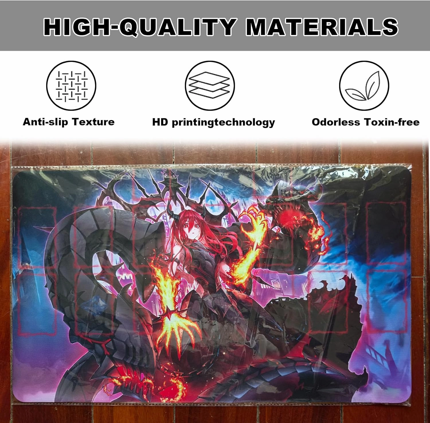 ygo playmat Card Rubber Mat Duel Gaming Competition Pad Card Binder Deck 23.6x13.7in