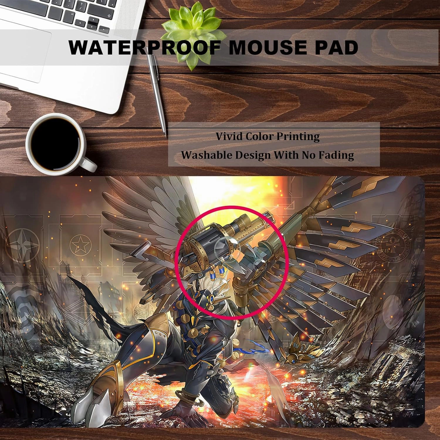 ygo playmat Duel Mat Gaming Card Rubber playmat Card Binder 23.6x13.7in (Ominous Omen)