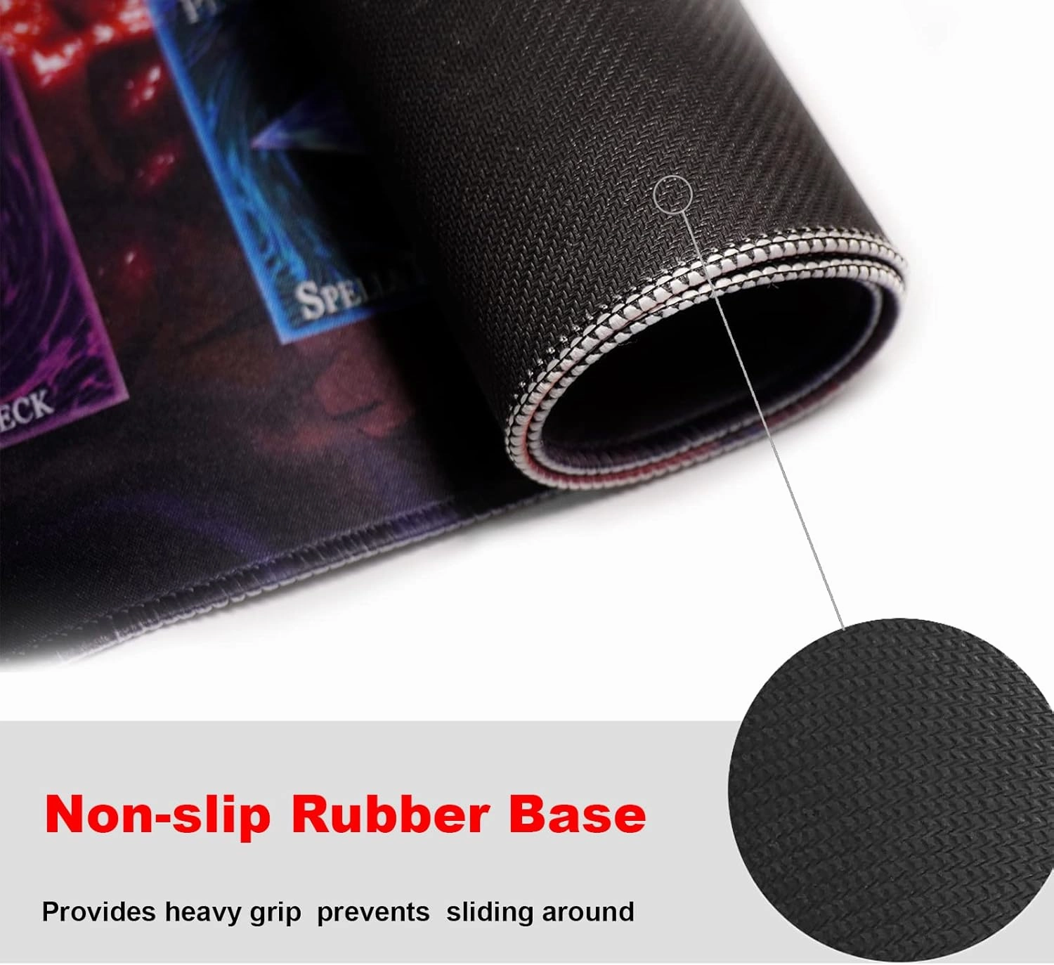ygo playmat Duel Mat Gaming Card Rubber playmat Card Binder 23.6x13.7in (Ominous Omen)