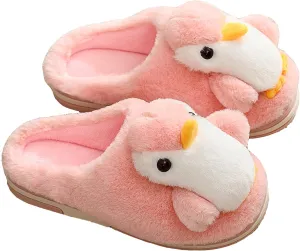 YILANLAN Women's Penguin Plush Warm Animal Home Cute Slippers