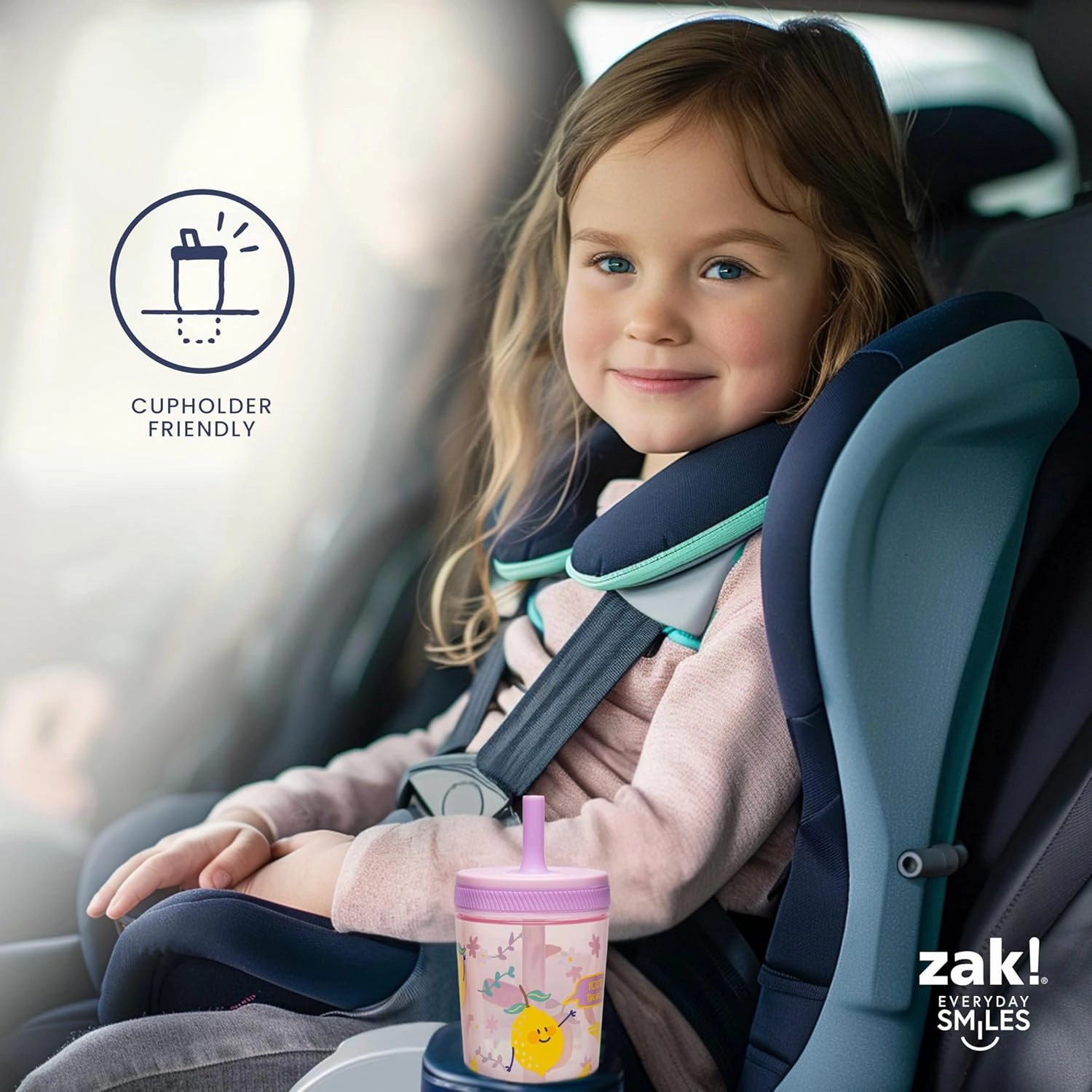 Zak Designs Kelso Toddler Cups For Travel or At Home, 15oz 2-Pack Durable Plastic Sippy Cups With Leak-Proof Design is Perfect For Kids (DinoRoar, Zaksaurus)
