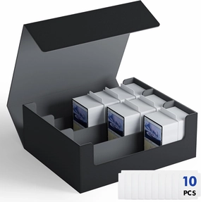 ZLCA Card Storage Box for MTG PTCG, Commander Deck Box Holds 1800  Cards, Card Storage Case, Card Organizer for TCG Sport Cards(Black)