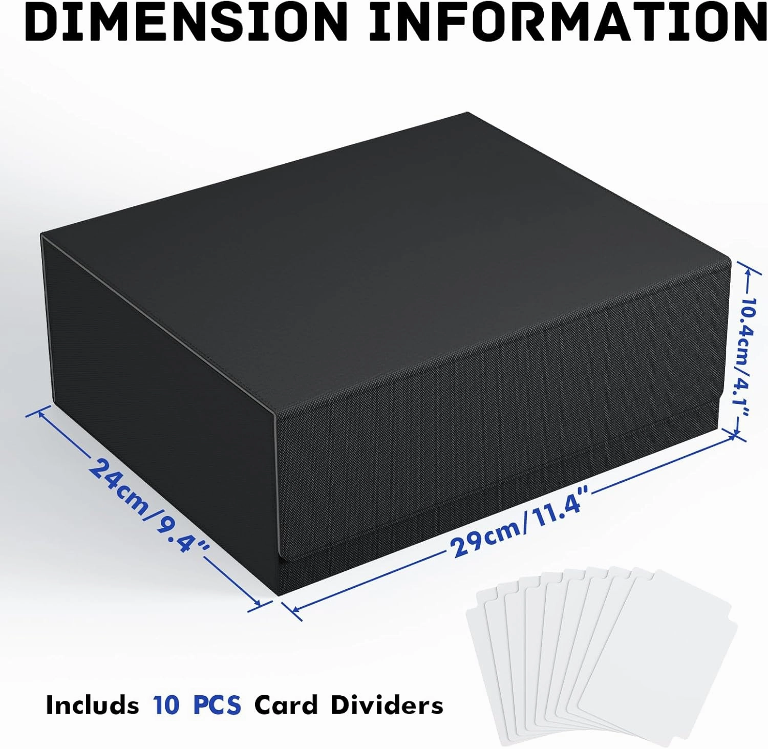 ZLCA Card Storage Box for MTG PTCG, Commander Deck Box Holds 1800  Cards, Card Storage Case, Card Organizer for TCG Sport Cards(Black)