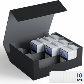 ZLCA Card Storage Box for MTG PTCG, Commander Deck Box Holds 1800  Cards, Card Storage Case, Card Organizer for TCG Sport Cards(Black)