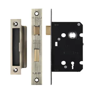 Zoo Hardware - 3 Lever Mortice Sashlock, 64mm - 57mm Centres, Square, Florentine Bronze Finish