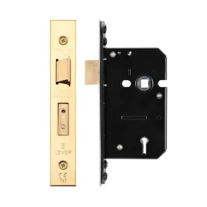 Zoo Hardware - 5 Lever Sash Lock - 64mm C/W PVD Forend and Strike