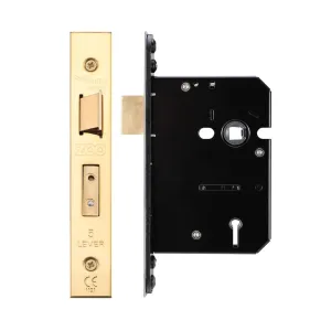 Zoo Hardware - 5 Lever Sash Lock - 76mm C/W PVD Forend and Strike