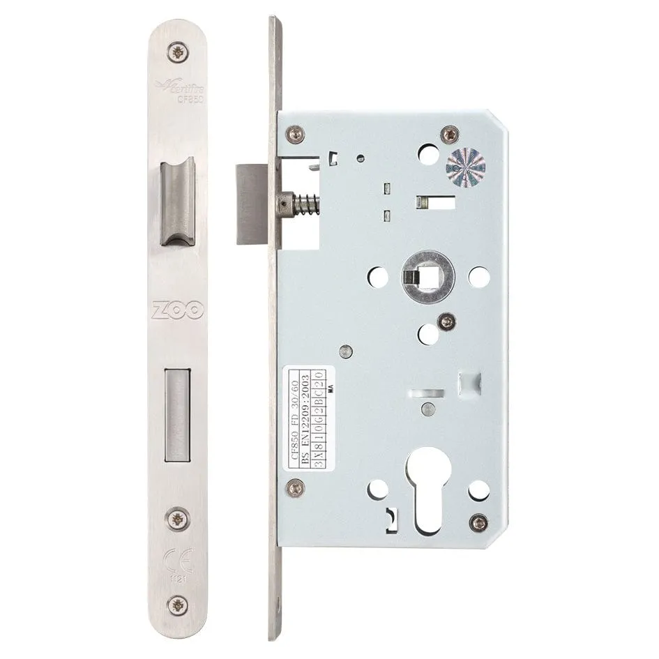 Zoo Hardware - Din Euro Sashlock - 72mm c/c Backset 60mm Radius