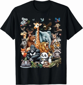 Zoo Animals Wildlife Safari Jungle Zoo Birthday Party T-Shirt
