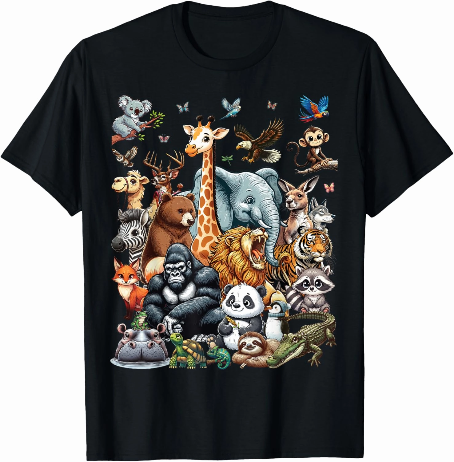 Zoo Animals Wildlife Safari Jungle Zoo Birthday Party T-Shirt