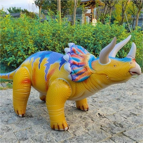 ZQ Triceratops Inflatable Dinosaur Figure - Jumbo Dino Party Decorations & Supplies for Kids 3-5