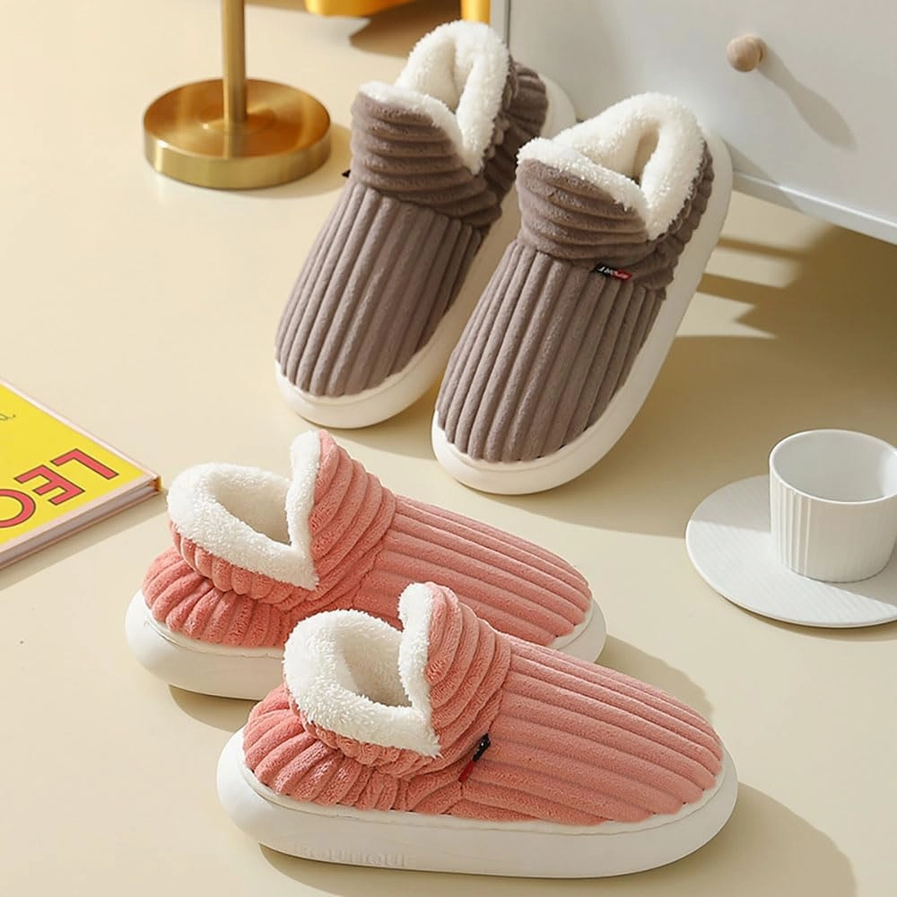 Zureto Cloud Slipper Booties, Cozy Stylish Slipper, Winter Fuzzy Warm Thick-Soled Plush House Cloud Slippers