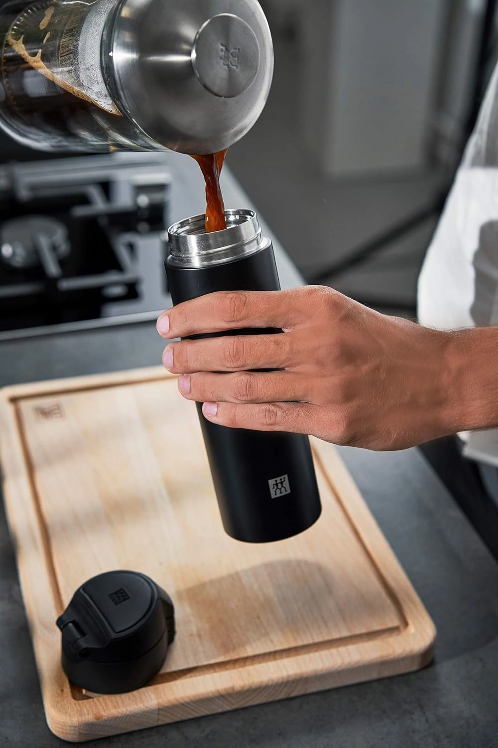 ZWILLING Thermo Travel Bottle, 15.2 oz, Matte Black